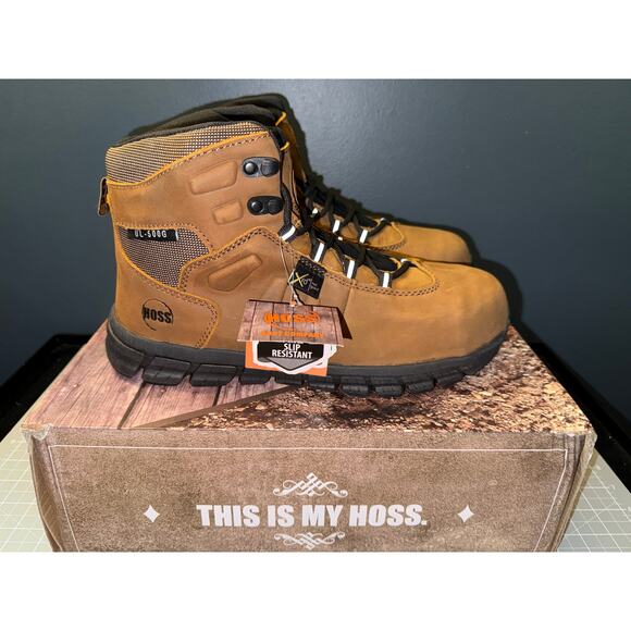 Hoss Tikaboo-UL Met Guard Brown Composite Toe Boot 60240 Men\'s 10D main image 8